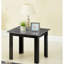 Table 3 pièces de style traditionnel, tables basses rectangulaires et carrées, dessus en faux marbre, aspect bois gris, ensemble de dépliants pratiques, finition, manuel
