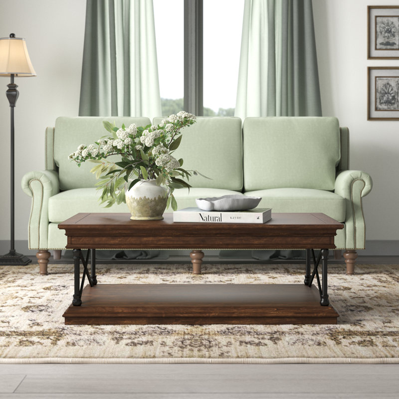 Table basse avec rangement et roulettes Abigaelle