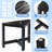 Black Shower Stool, Small Inside Corner Shower Bench - Shower Shaving Foot Rest-Space-Saving Bathroom Seat-2118274607