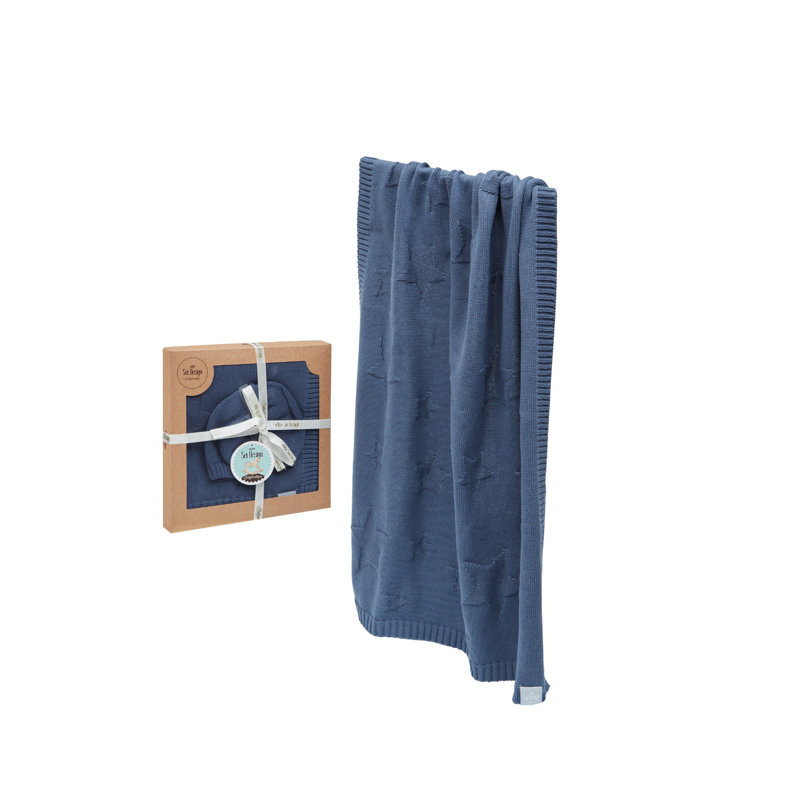 Cotton Baby Blanket, Blue