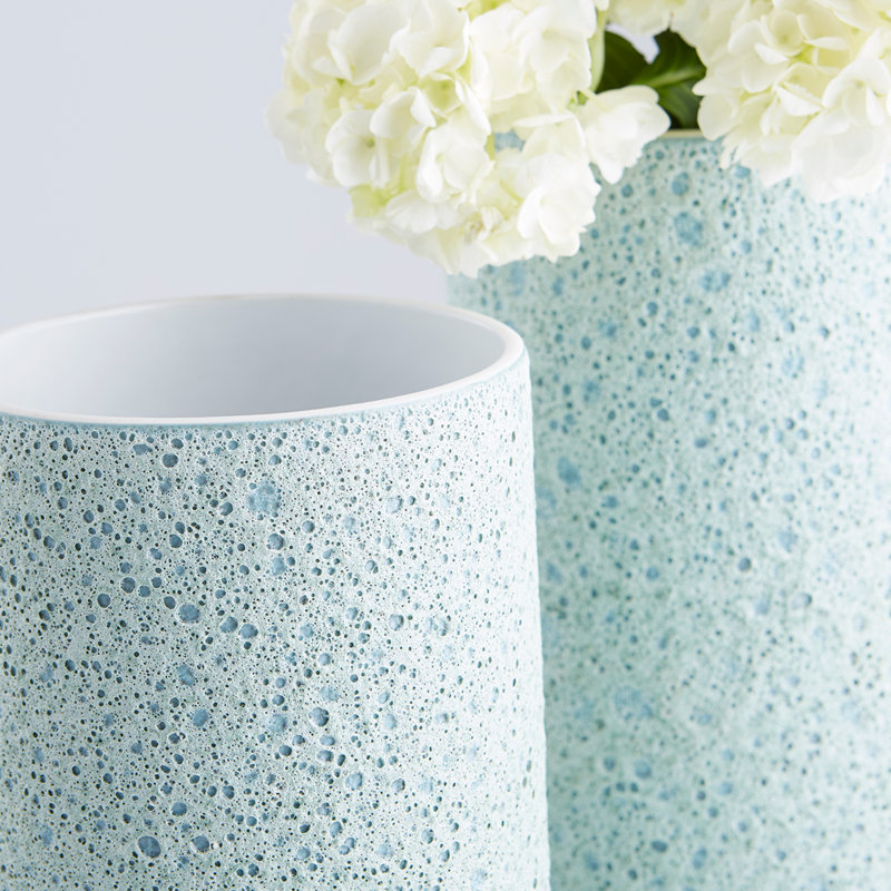 Fiji Ceramic / Porcelain Table Vase, 17.5" H x 7" W x 7" D