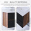 24 po X P 18 po P 20 po Meuble-lavabo mural simple H noir avec comptoir en céramique