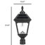 Lampadaire solaire Imperial avec ampoule 3 po