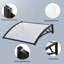 Dakota Fields 100.5cm W x 76cm D Plastic Transparent Cover Retractable Window Awning