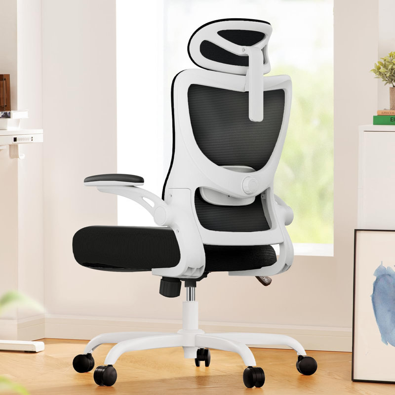 Ergonomic Office Chair, High Back Mesh Computer Chair With Adjustable Lumbar Support, 3D Armrests And 2D Headrest, Tilt Function , Breathable Desk Chair For Home Office