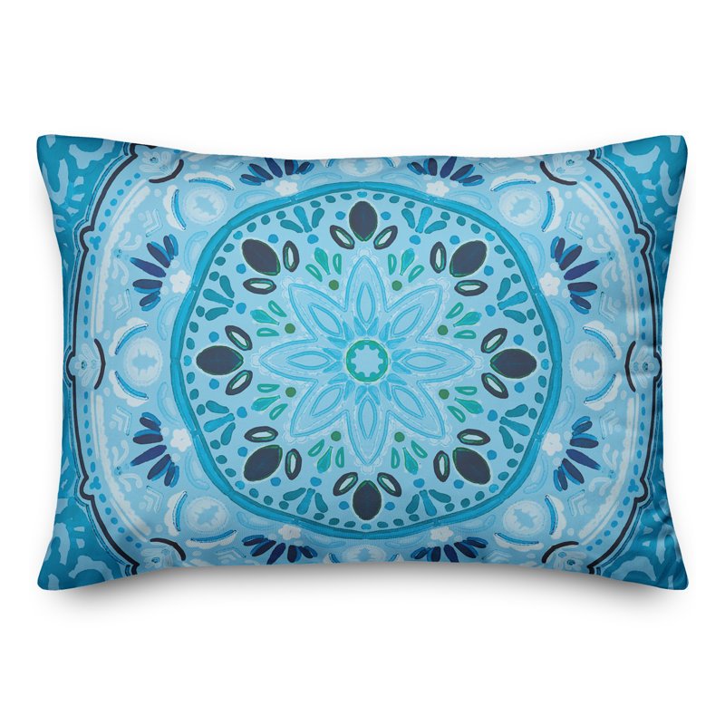  Housse et insert de coussin d'extérieur pour l'extérieur, Bleu sarcelle, Floral 2
