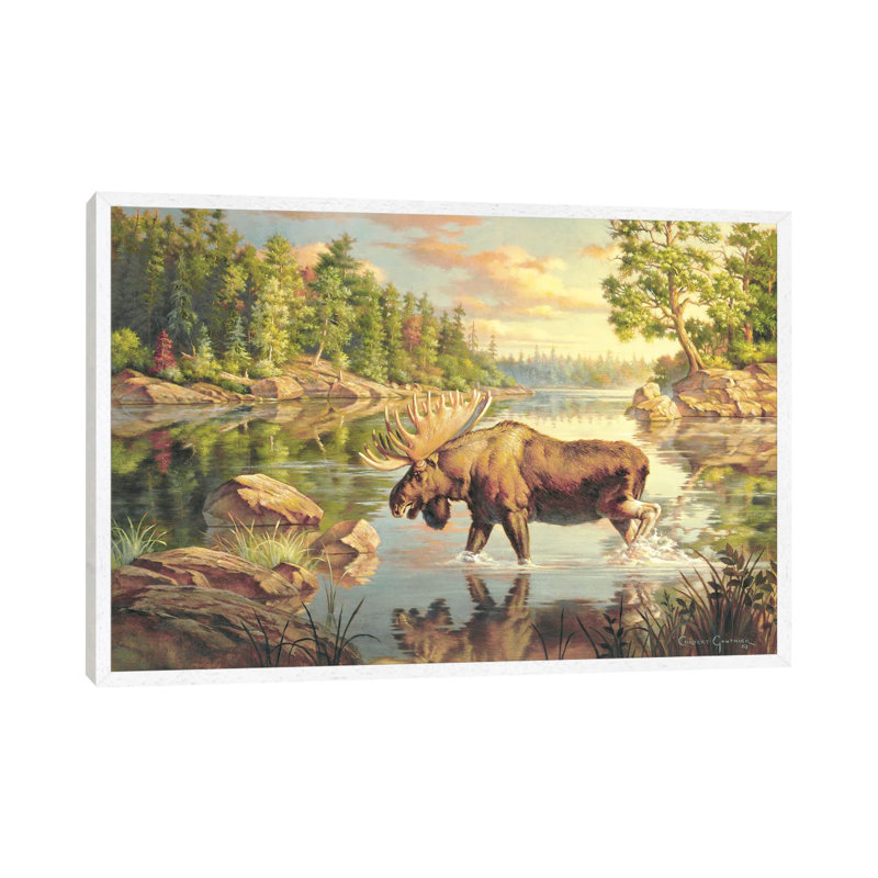 King Of The North 1 Piece Wall Art on Canvas, 66.04 cm H x 45.72 cm W, White Framed