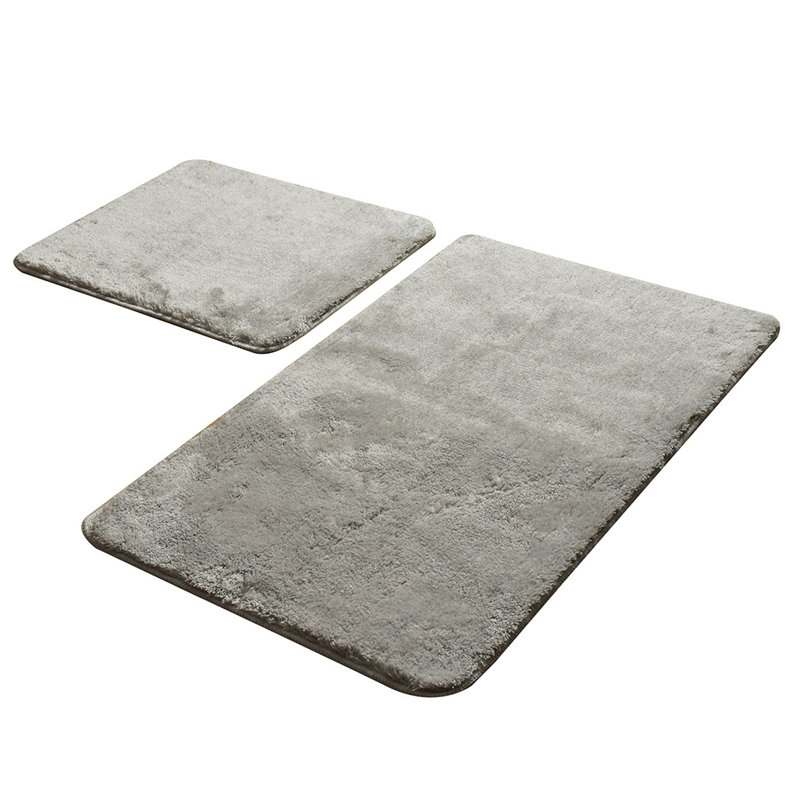 Ensemble de luxueux tapis de bain (2 pièces), rose clair, 19,7 po x 23,6 po et 23,6 po x 39,4 po | 100% acrylique, 1,5 lb / pi² | Antibactérien, antidérapant, lavable à la machine, doux et durable pour un décor de salle de bain élégant
