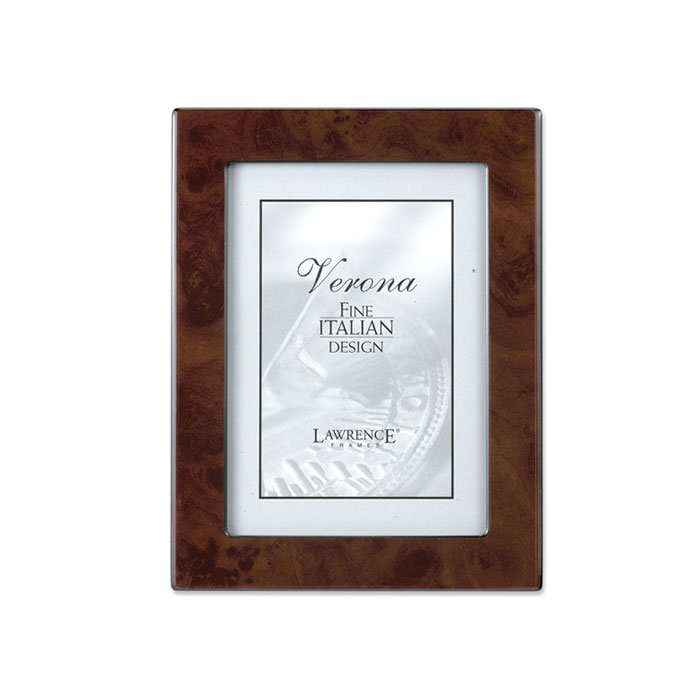 Cadre photo en faux-toile, 4 po x 6 po, Noyer