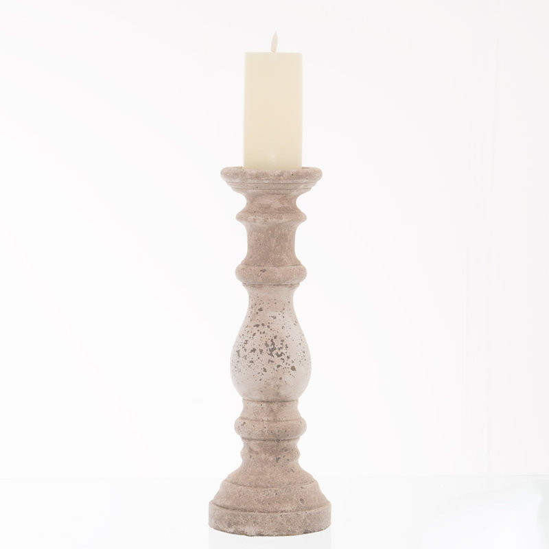 Wood Tabletop Candlestick, 45cm H x 16cm W x 16cm D