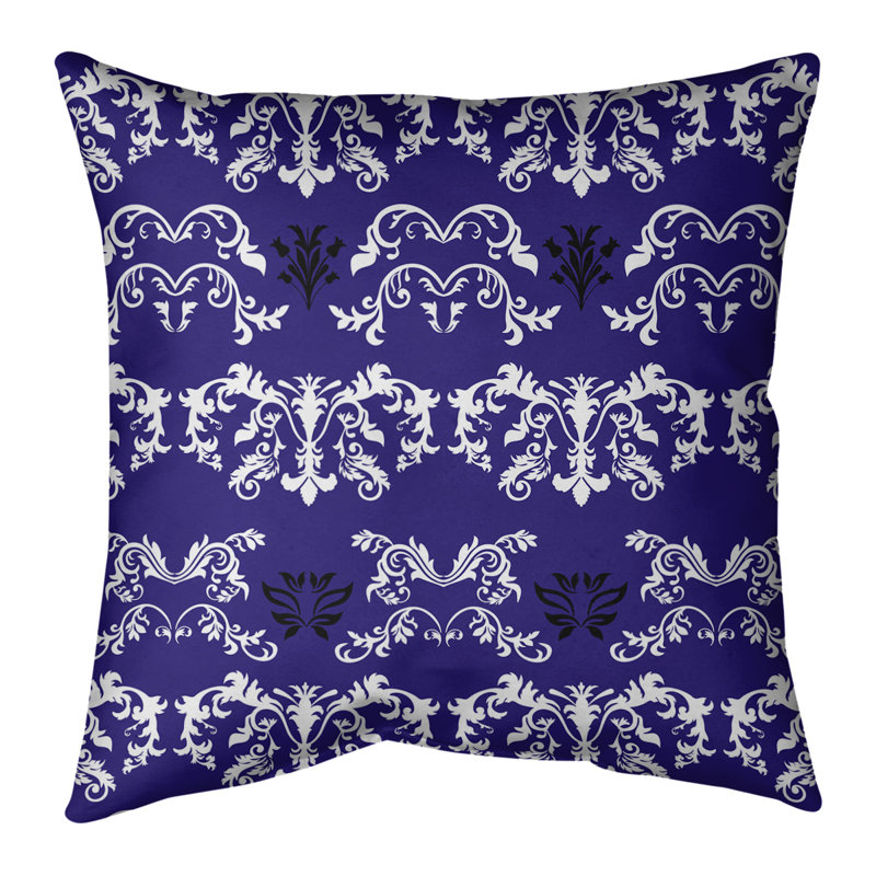Housse de coussin Baltimore Football Baroque, Violet / blanc / noir, Polyester filé, 18" x 18"