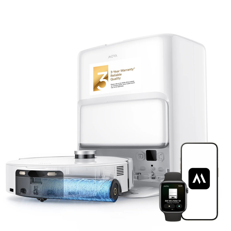 Z60 Ultra Roller SA Robot Vacuum & Mop,26000Pa Suction, Pet Hair and Carpet Friendly,DuoSolution System
