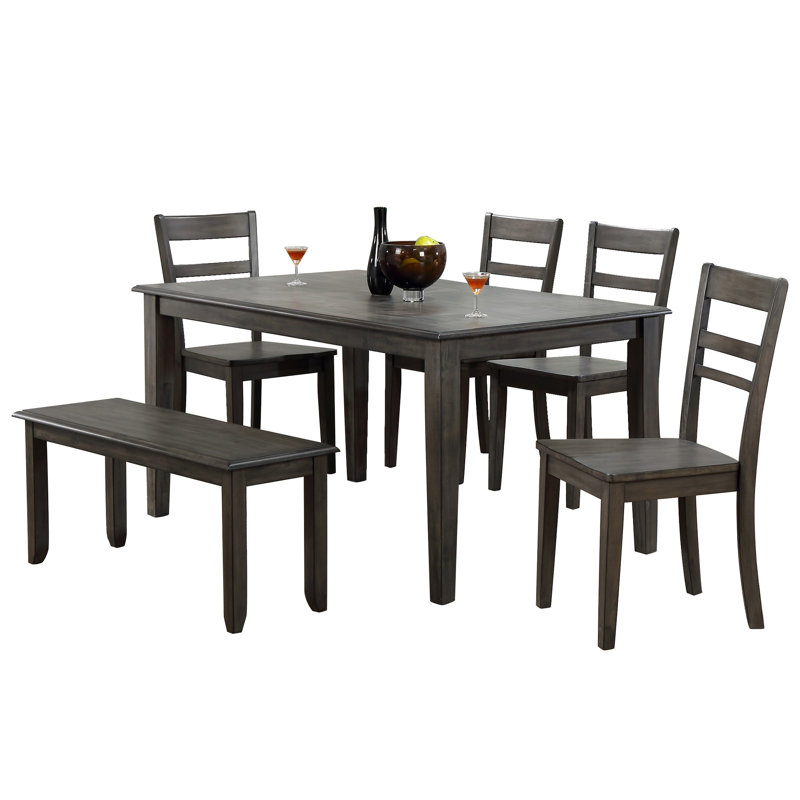 Latta Solid Wood Top Four Leg Dining Set