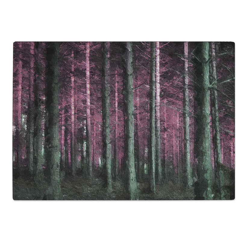 Glass Forest in Pink Chopping Board, 39 cm W x 28.5 cm L