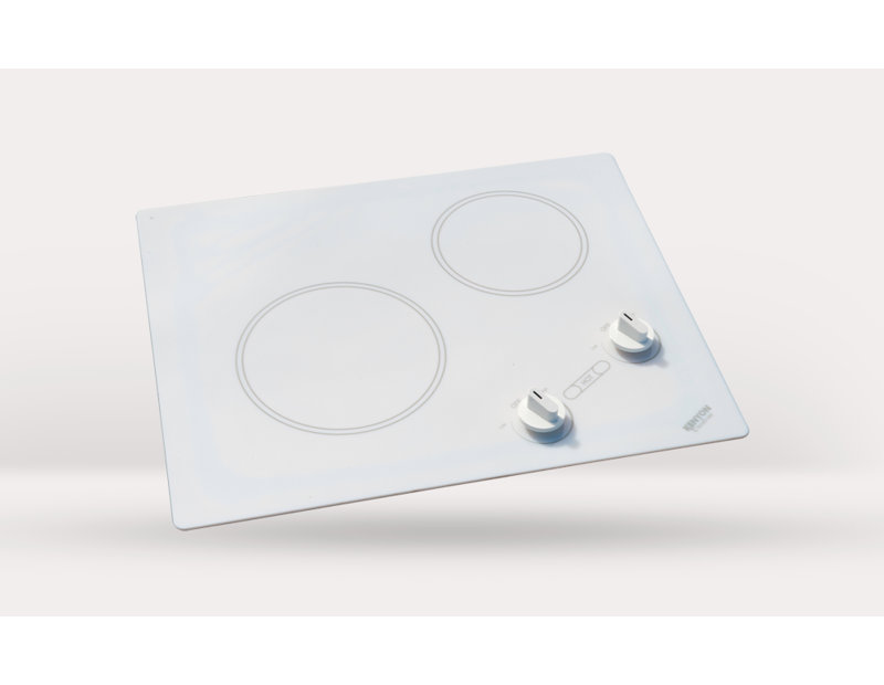 Kenyon Antarctic 20" 22" 24" 30" 36" 40" 48" 60" White Smart Electric Cooktop with Dual Size Power Burner and with Downdraft Ventilation