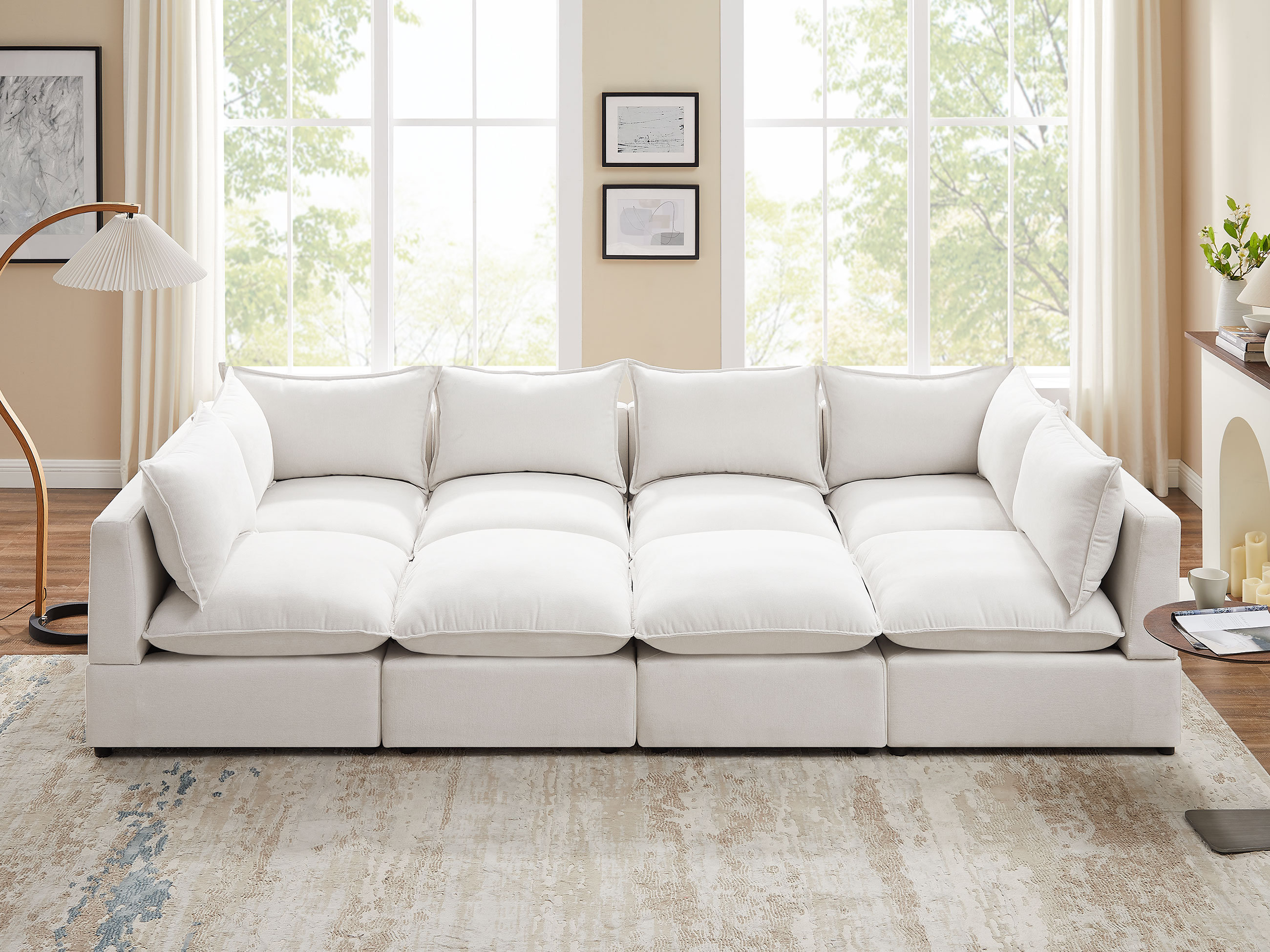 Latitude Run® 8 - Piece 122 Inch Upholstered Sectional,Modular Sofa ...