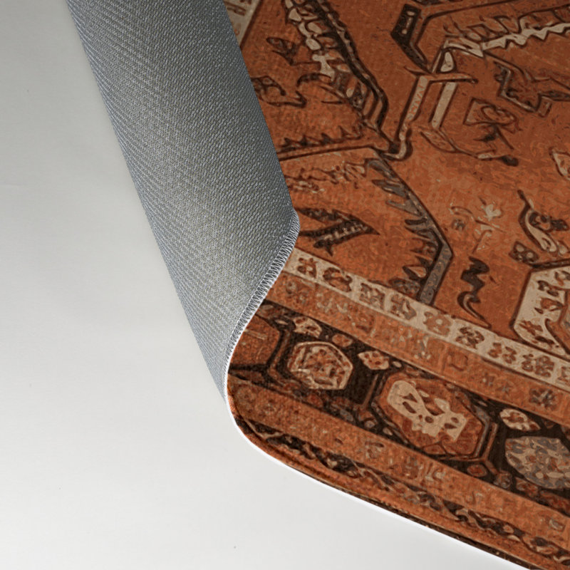 Turkish Brown Indoor and Outdoor Area Rug, Rectangle 3' x 5'