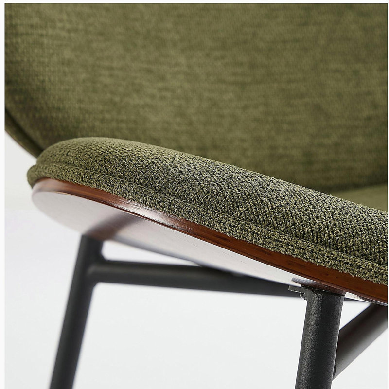 Fauteuil d'appoint rembourré Anson, Tissu vert