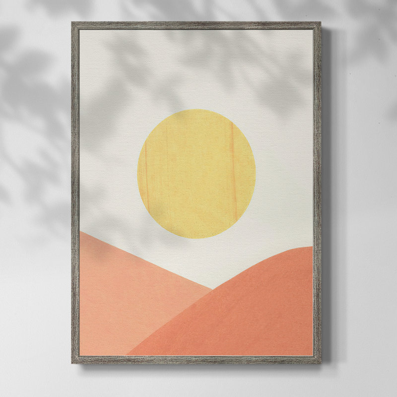 Simple Boho Sun II, reproduction encadrée - bois massif, H 30 po x l 24 po