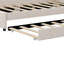 Lit plateforme tapissier avec port USB et gigogne