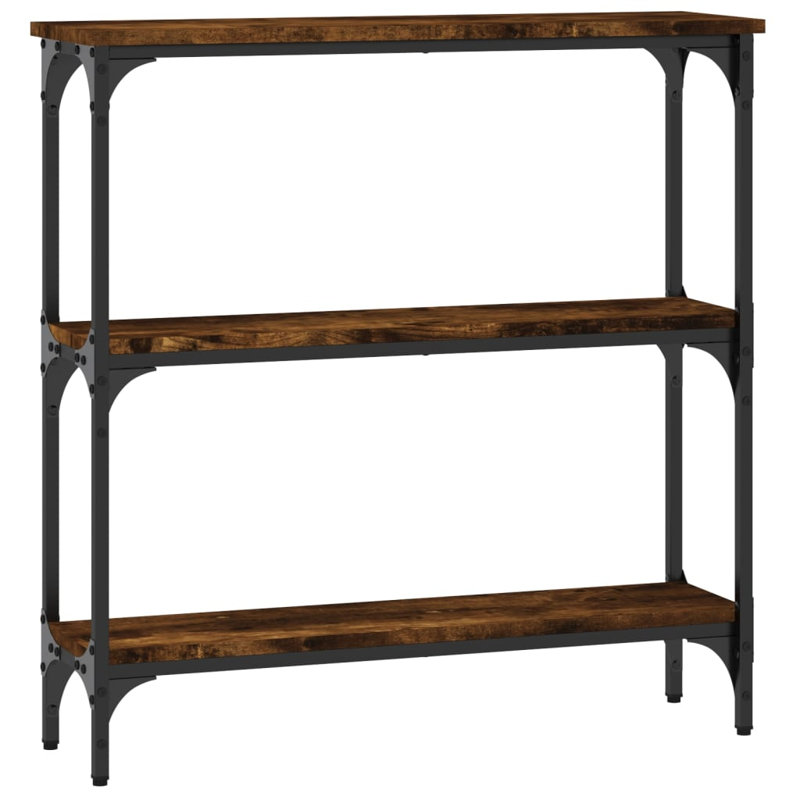 Console Table, 75cm H x 75cm W x 22.5cm D, Smoked Oak