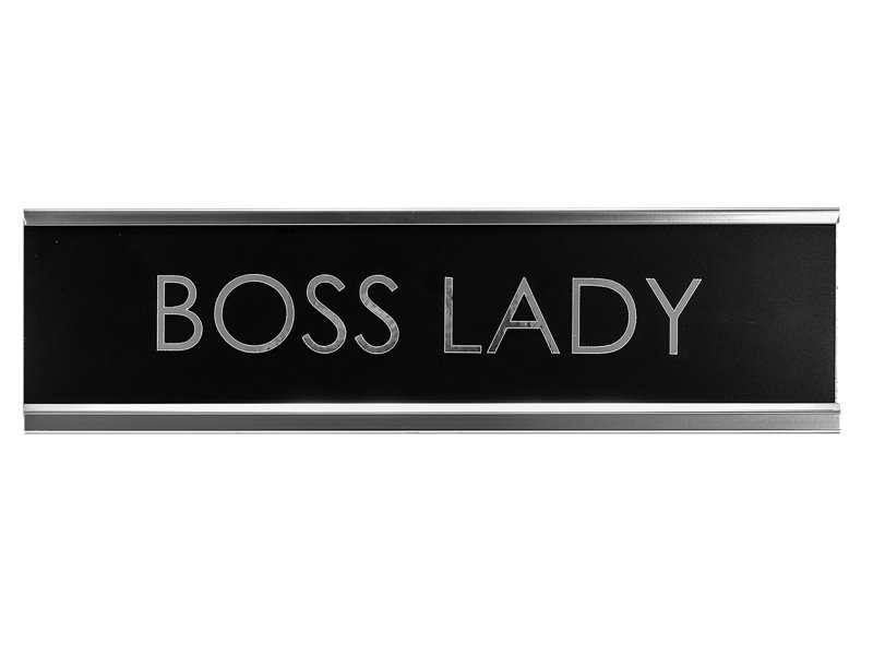 Enseigne fantaisie Boss Lady, Argent/or