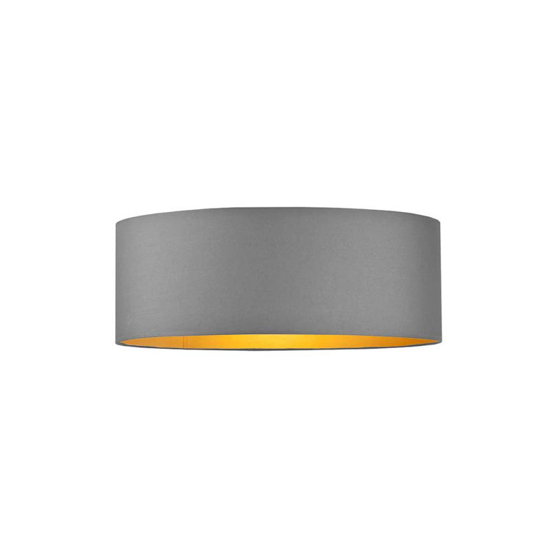 Suniga Fabric Flush Mount, Grey, 20cm H x 40cm W x 40cm D