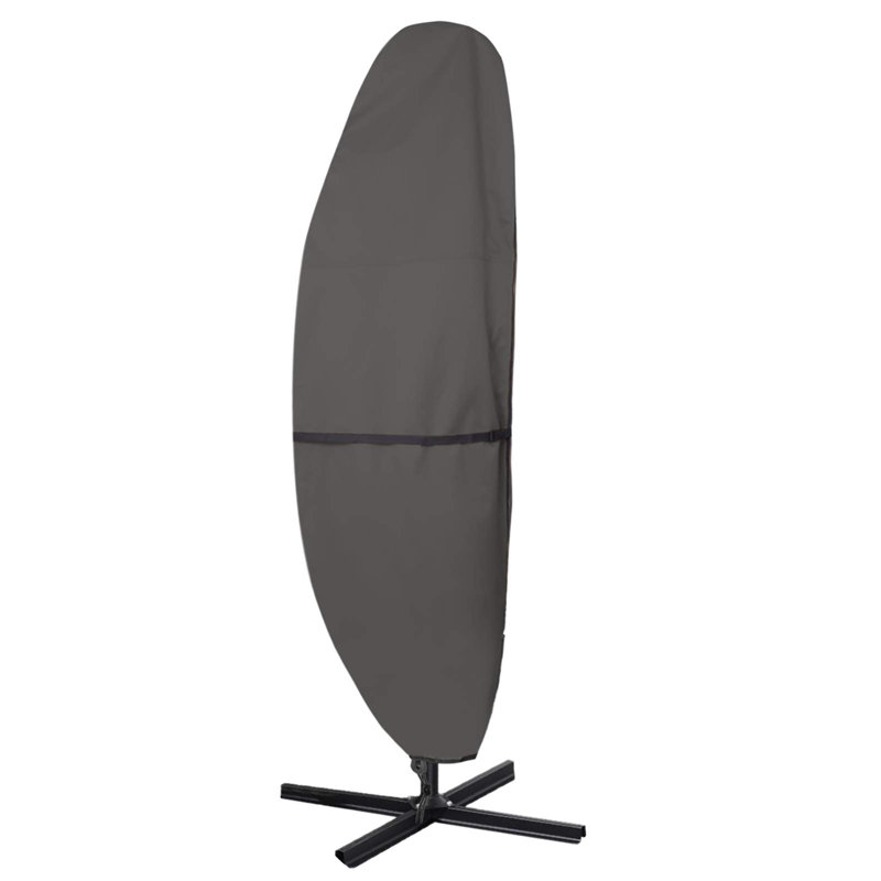 Patio Parasol 600D Waterproof Outdoor Offset Banana Style Umbrella Cover - Fits Cantilever Offset Umbrella 12-14 Feet, Black