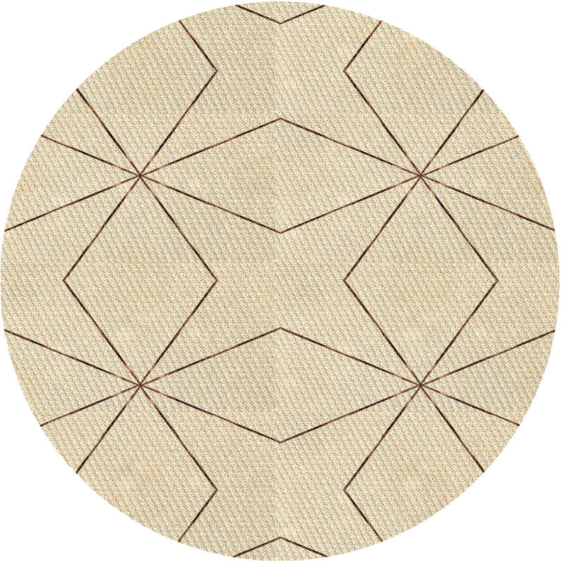 Geometric Indoor Rug, Round 5'