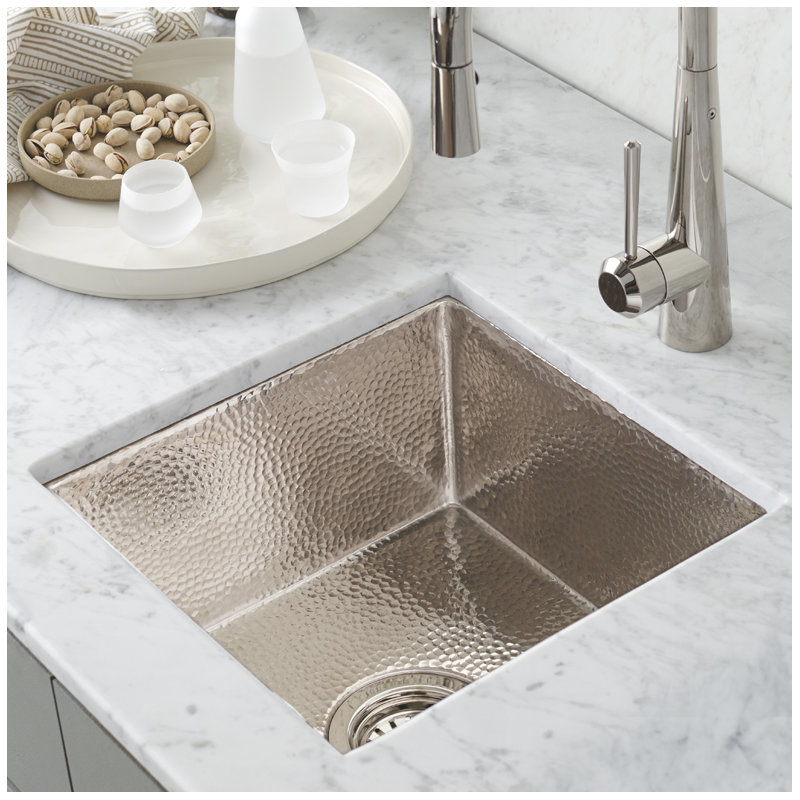 Cantina 15" L x 15" W Undermount Kitchen Sink, Polished Nickel