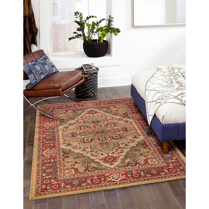 Gundars Beige Rug, Rectangle 3'11" x 5'7"