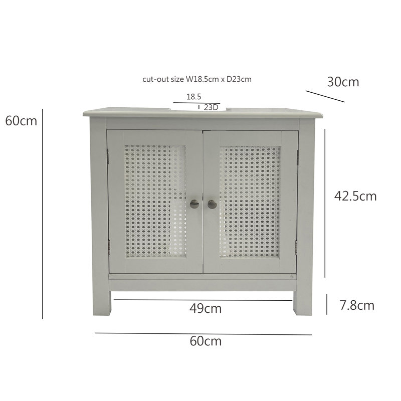 Abdulwali 60cm Single Bathroom Vanity Base Only in White