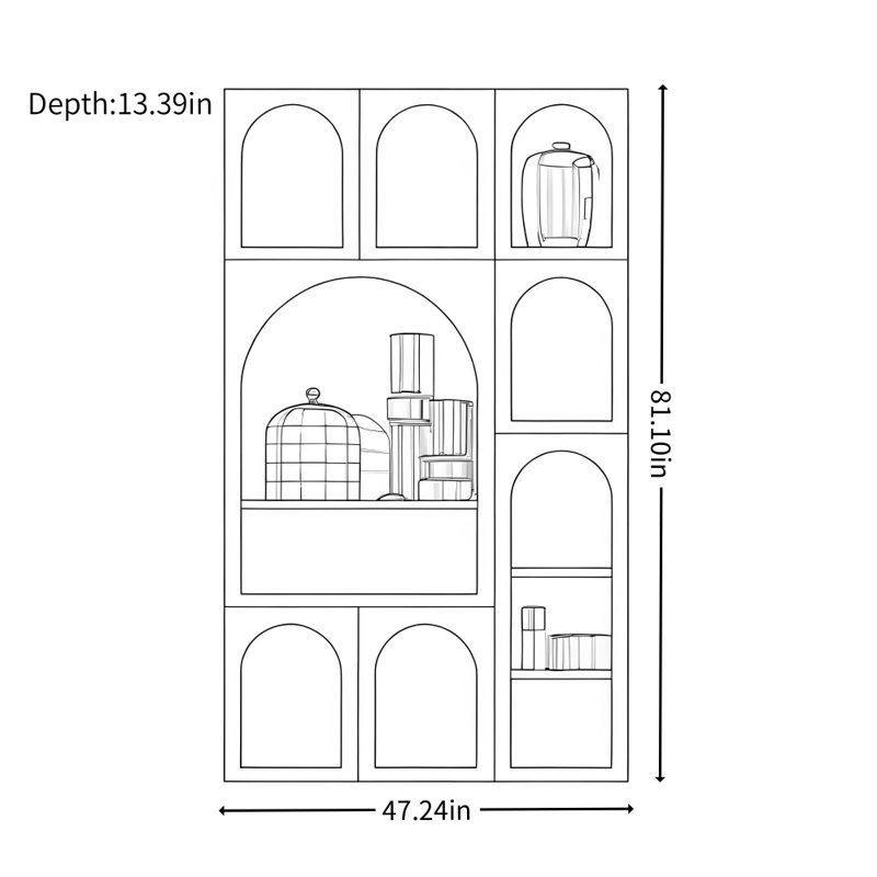 Vitrine italienne simple et légère de luxe