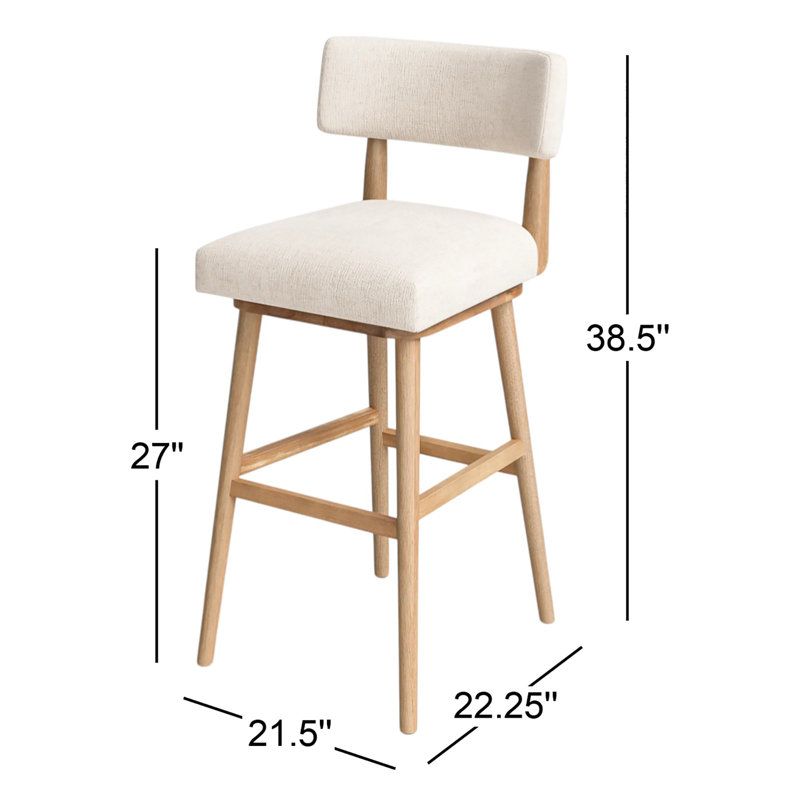 Cardell Swivel Stool, Essence Natural, Counter Stool (27" Seat Height)
