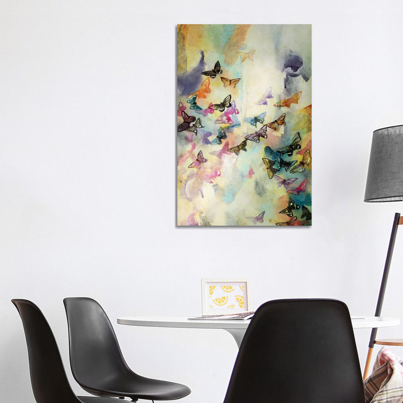 Mariposas III by Gabriela Villarreal - Wrapped Canvas Painting, 101.6 cm H x 66.04 cm W x 1.91 cm D