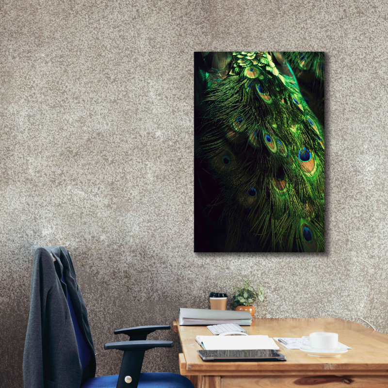 «Peacock Tail» par Incado, estampe numérique sur toile, L 26 po x H 40 po