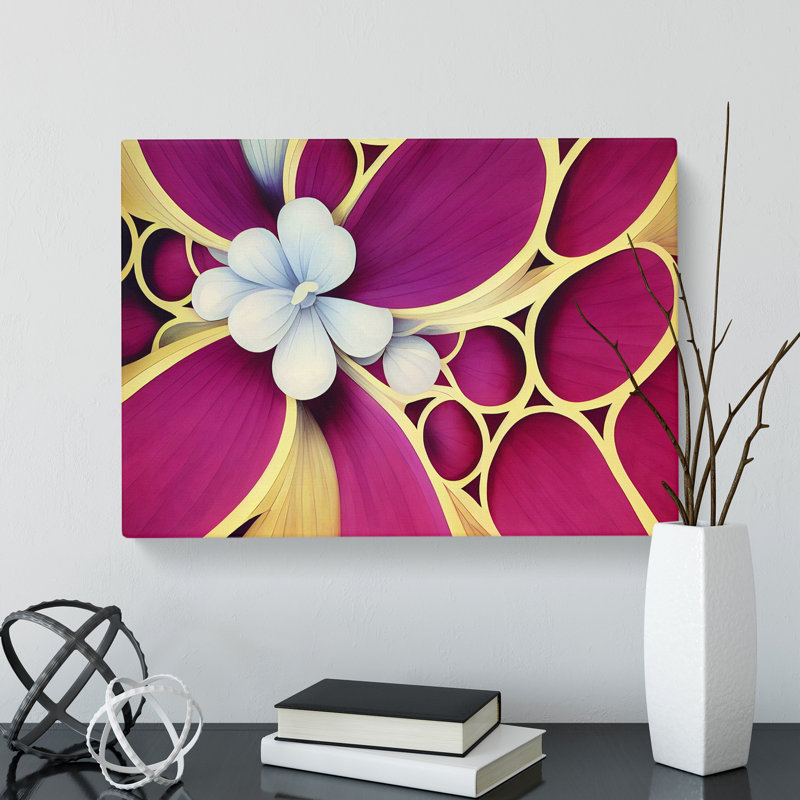 Sublime Modern Flower Art - Wrapped Canvas, 35cm H x 50cm W x 3cm D