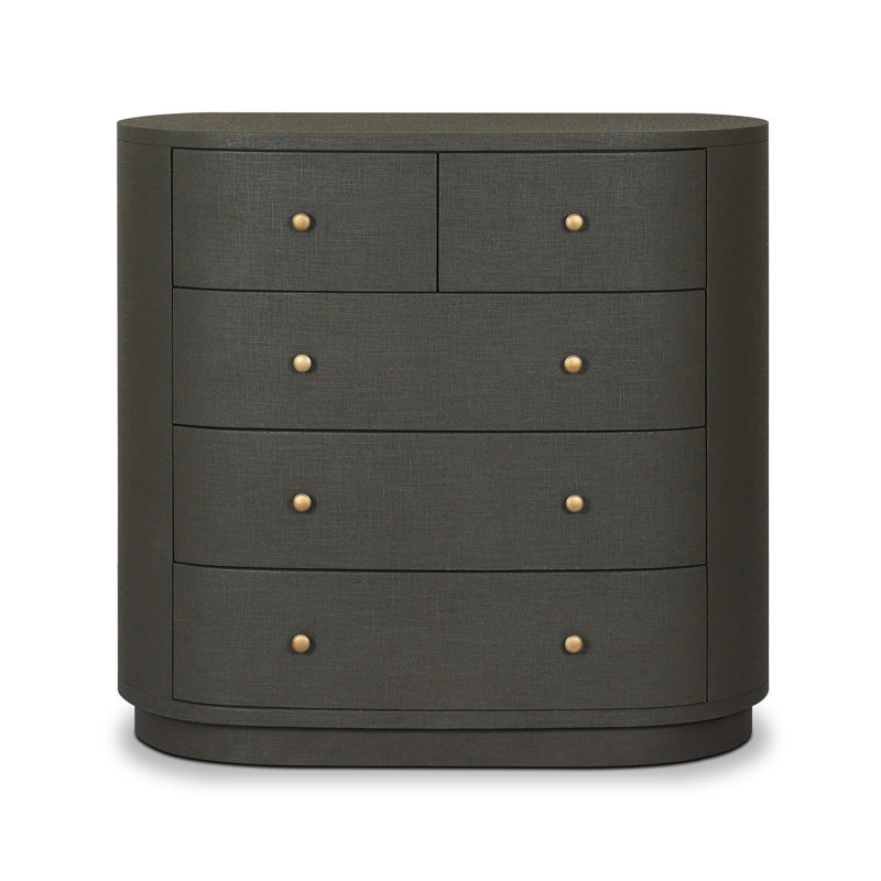 Console Mandola Eliana Blake, Lin laqué vert foncé