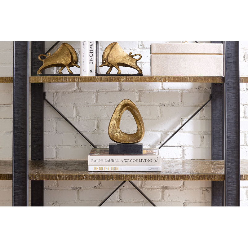 Alpha Abstract Figurines & Sculptures, Gold/Black