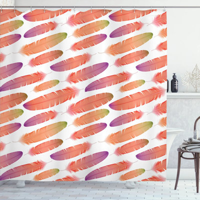 Feather House Shower Curtain with Hooks Included