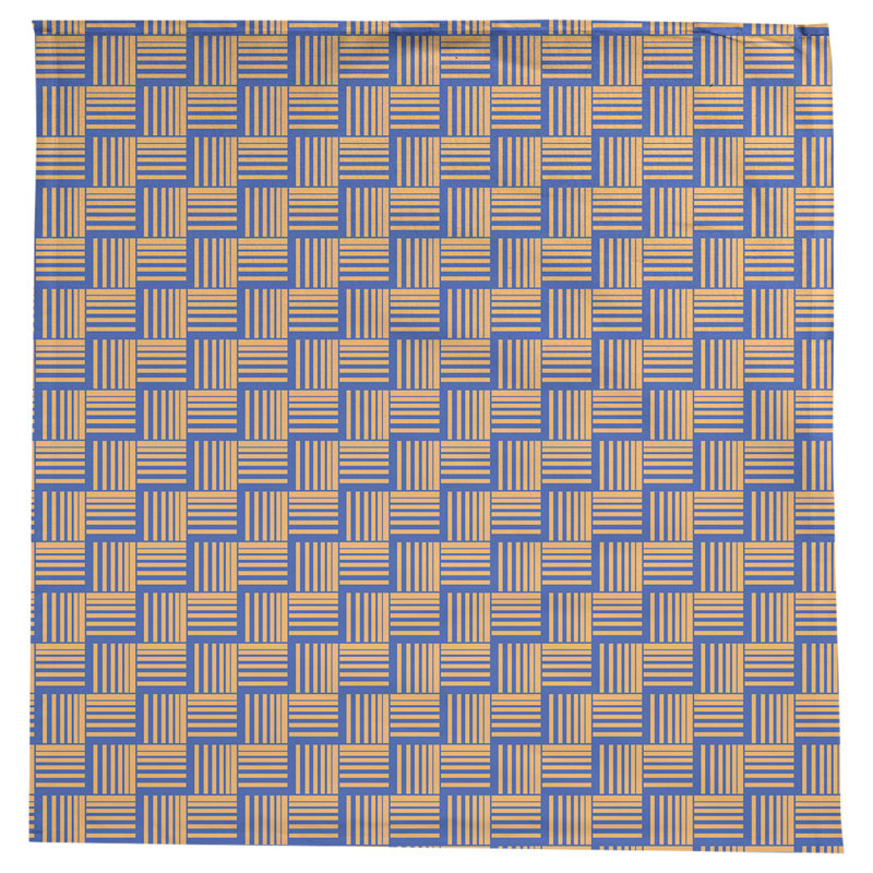 Rayures nattes classiques Nappe, Bleu/orange