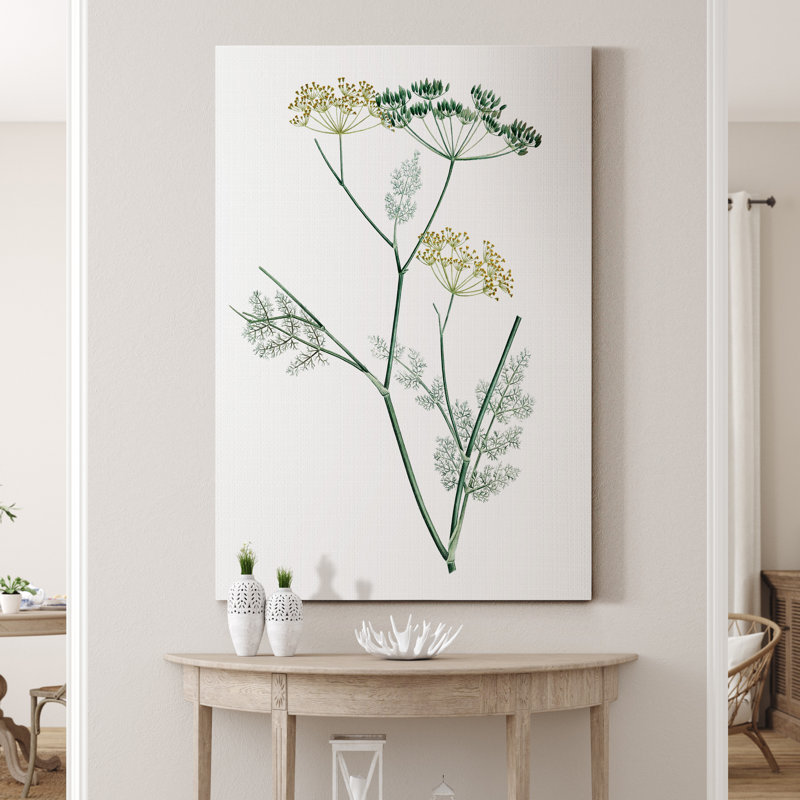 Reproduction d’art sur toile tendue « soft Green Botanical IV », H 12 po x l 8 po x P 1 po