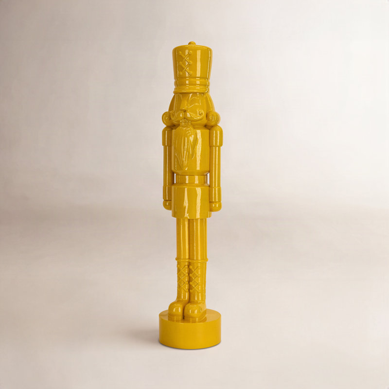 Décoration de Noël casse-noisette, Jaune, H 13,58 po x l 4,33 po x P 4,72 po