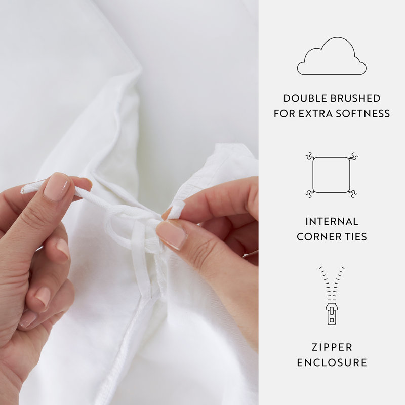 Ensemble de housse de couette brossé deux fois et ultradoux, Bourgogne, Housse de couette simple / simple TG et 1 taie dé