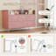 Commode pour chambre à coucher avec lumières DEL, commode de chambre à coucher à 5 tiroirs de 47 po de large avec station de charge, commode de rangement moderne pour entrée, couloir, salon