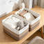 Ensemble de 3 paniers de rangement tissés pour l'organisation, bacs en tissu pliables pour tablettes, jouets, vêtements et décoration intérieure, poignées robustes, conception compacte-1158703543