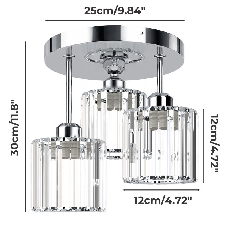 Semi Flush Mount, Chrome