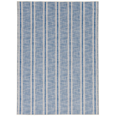 Tapis ivoire et bleu Joris