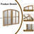 Farmhouse Arch Wood Window Pane Mirror(Set of 2)-126449568-126449570