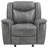 Encino Grey Upholstered Padded Arm Glider Recliner